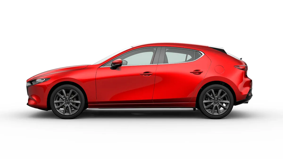 Mazda 3 2.5L e-Skyactiv G MHEV 140CV 6AT Centre-Line RD en renting — Lateral